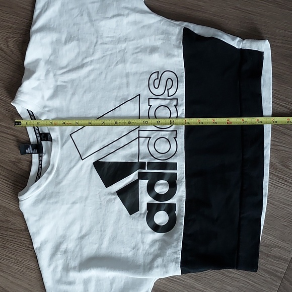 Adidas us 5 black/white workout top/sweatshirt - Picture 10 of 10